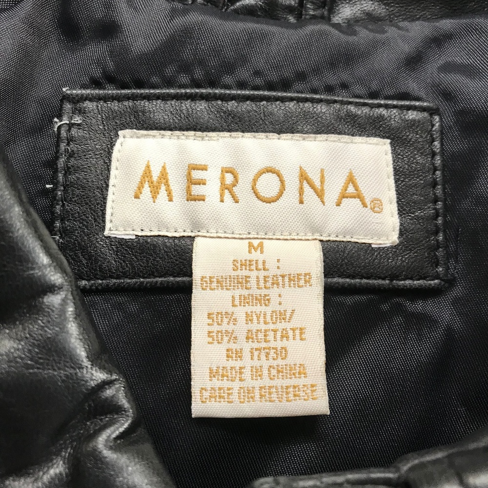 Merona Leather Jacket Medium - Picture 2 of 3